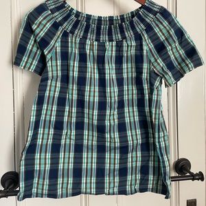 Classic plaid is where it’s at in this Talbots top.